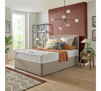 Silentnight Travis Double Comfort Divan Bed & Headboard - Sand