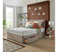 Silentnight Travis Kingsize Ortho 2 Drawer Divan Bed & Headboard - Sand