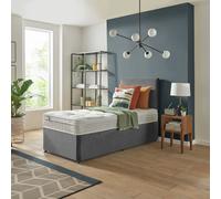 Silentnight Travis Single Ortho Divan Bed & Headboard - Grey