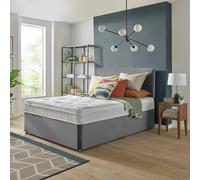 Silentnight Travis Small Double Ortho Divan Bed & Headboard - Grey