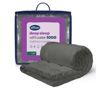 Silentnight Ultimate Deep Sleep 10cm Mattress Topper Single - Luxury 4 Inch Thick Soft Mattress Enhancer Pad with Easy Fit Straps - Hypoallergenic and