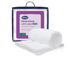 Silentnight Ultimate Deep Sleep Mattress Topper - 5cm Thick Luxury Quilted Soft Bed Pad - Box-Stitched Edge & Fibadown™ Fibres - Hypoallergenic and Machine Washable - Small Single