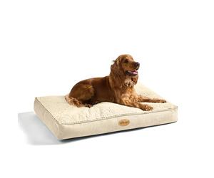 Silentnight Ultra Bounce Dog Bed - Soft Large Dog Pet Bed Pillow Mattress for Crate - Easy Clean, Machine Washable and Non-Slip Base, Medium 50x75cm, Natural