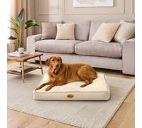 Silentnight Ultra Bounce Dog Bed - Soft Large Dog Pet Bed Pillow Mattress for Crate - Easy Clean, Machine Washable and Non-Slip Base, Medium 50x75cm, Natural