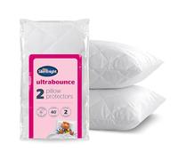 Silentnight Ultrabounce Pillow Protector - Soft Ultra-Bouncy Fibres Prolong Pillow Life - Hypoallergenic & Machine Washable - Comfortable & Durable Bed Protection, 2 Pack
