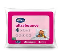 Silentnight Ultrabounce Pillows 4 Pack - Soft Medium Support Comfortable Bouncy Pillows for Stomach, Back and Side Sleepers - Machine Washable and Hypoallergenic Bed Pillows - Pack of 4