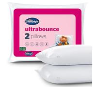 Silentnight Ultrabounce Pillows 2 Pack - Soft Medium Support Comfortable Bouncy Pillows for Stomach, Back and Side Sleepers - Machine Washable and Hypoallergenic Bed Pillows - Pack of 2