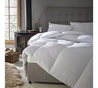 Silentnight Warm and Cosy Double Decker King Duvet Quilt - 18 Tog Winter Warm Cosy Thick Duvet Hypoallergenic and Machine Washable - Two Duvet Layers Retains Heat - King, White
