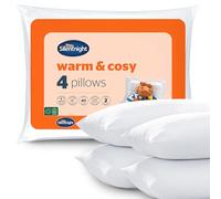 Silentnight Warm & Cosy Pillow 4 Pack - Supremely Quality Super Soft Snug Comfy Winter Bed Pillows For Side Back Sleepers - Medium Support Machine Washable Hypoallergenic Four Pillows