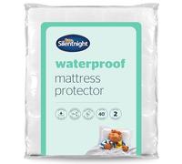 Silentnight Waterproof Mattress Protector Double - Quiet Rustle Free Waterproof Resistant Sheet Moisture Proof Mattress Pad Cover - Machine Washable and Hypoallergenic - Double