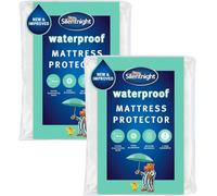 Silentnight Waterproof Mattress Protector - Small Double Mattress Protector with Deep 30cm Fitted Skirt and Soft Touch Quiet Rustle Free Cover ? Machine Washable and Hypoallergenic - 2 Pack