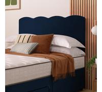 Silentnight Wave Velvet Double Headboard - Blue