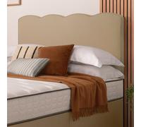 Silentnight Wave Velvet Double Headboard - Sandstone