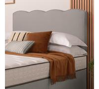Silentnight Wave Velvet Single Headboard - Light Grey