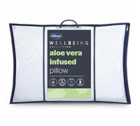 Silentnight Wellbeing Aloe Vera Pillow - Kind to Skin Infused Naturally Calming Comfort Hydrating Pillow - Hypoallergenic, 1 Pack