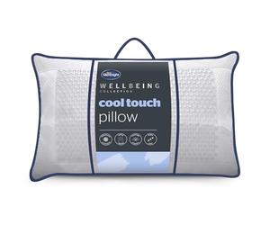Silentnight Wellbeing Collection Cool Touch Pillow 2 Pack Luxury Cooling Gel Pillow Stay Cool At Night Prevent Overheating For Side Back Sleepers - Medium Support Bed Two Pillows