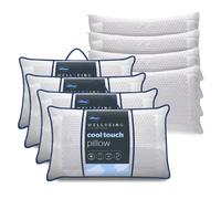 Silentnight Wellbeing Collection Cool Touch Pillow 4 Pack Luxury Cooling Gel Pillow Stay Cool At Night Prevent Overheating For Side Back Sleepers - Medium Support Bed Four Pillows