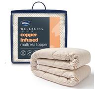Silentnight Wellbeing Copper Mattress Topper - Natural Anti-Allergy, Cooling and Anti-Bacterial Properties of Copper - Supportive and Machine Washable - Small Double