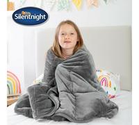 Silentnight Weighted Blanket - Anxiety Relief Therapy Blanket for Children - Kids Sensory Heavy Quilted Wellbeing Blankets, 3kg (kids) Grey, 100 x 150cm