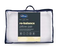 Silentnight Wellbeing Rebalance Pillows 2 Pack ? Crafted with Carbon Thread to Facilitate a Deeper Undisturbed Sleep Medium Support for Back and Side