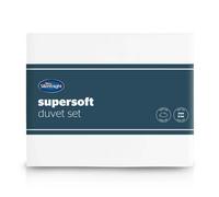 Silentnight White Plain Single Polyester Duvet Cover & Pillow Case Set