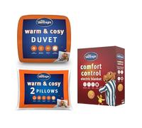 Silentnight Winter Bed Bundle - Warm & Cosy 13.5 Tog Duvet And Pillow Set And Comfort Control Electric Blanket - Stay Warm This Winter Warming Bed Set, Single
