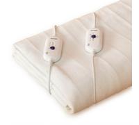 Silentnight Dual Control Electric Blanket, Double Bed, 137x150cm | Heated Electric Underblanket, Bed Warmer Sheet, 4 Heat Settings, Easy Fit Straps, Machine Washable