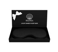 Silenza Luxury Bamboo Sleep Mask - Ultra-Soft Cooling Eye Mask for 100% Light Blocking, Adjustable Comfort Strap, Perfect for Travel & Better Sleep (Onyx)
