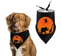 Silhouette African Animals Sunset Cute Dog Bandanna Scarf Printed Adjustable Triangle Pet Kerchief for Dogs And Cats