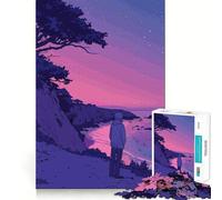 Silhouette at Sunset 1000 Pieces Jigsaws Adults Puzzles Gifts Mind Skill Toy Quiet Fun Design Assembly 38x52cm