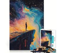 Silhouette at The Edge 1000 Piece Jigsaw Puzzles for Adults Mental Logic Toy Tension Relief Firm Cut Perfect Present 38x52cm