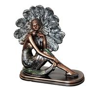 Silhouette Collection Lady Figurine Bronze & Green 21cm