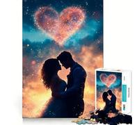 Silhouette Couple Love Teenager Jigsaw Puzzles 1000 Pieces Logic Boost Toy Family Joy Premium Edge 50x75cm