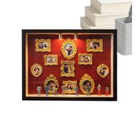 Silhouette: Handmade Wood Resin Memory Frame With Lights, Creative Memory Builder, Collectible Display Accent | Warm Light Display, For Decoration