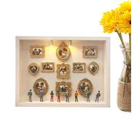 Silhouette: Handmade Wood Resin Memory Frame with Lights, Creative Memory Builder, Collectible Display Accent | Warm Light Display, for Decoration