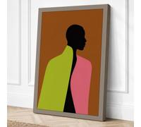 Silhouette in Contrasts Canvas Wall Art Print 30x20 Inch (76 x 51 cm)