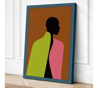 Silhouette in Contrasts Canvas Wall Art Print 30x20 Inch (76 x 51 cm)