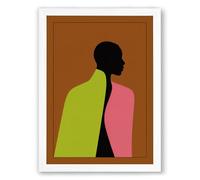 Silhouette in Contrasts Minimalist Framed Wall Art Print A1 (84.1×59.4cm) White, Wall Decor for Living Room, Bedroom, Office & Home, Ready to Hang, Art Gift