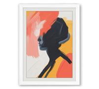Silhouette in Motion Modern Framed Wall Art Print A3 (42×29.7cm) White, Wall Decor for Living Room, Bedroom, Office & Home, Ready to Hang, Art Gift