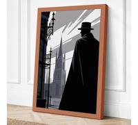 Silhouette in the City Canvas Wall Art Print 30x20 Inch (76 x 51 cm)