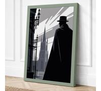 Silhouette in the City Canvas Wall Art Print 30x20 Inch (76 x 51 cm)