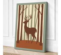 Silhouette in the Woods Canvas Wall Art Print 30x20 Inch (76 x 51 cm)