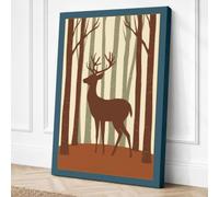 Silhouette in the Woods Canvas Wall Art Print 36x24 Inch (91 x 61 cm)