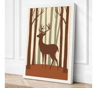Silhouette in the Woods Canvas Wall Art Print 36x24 Inch (91 x 61 cm)