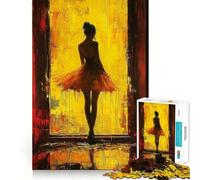 Silhouette in Yellow for Adults 1000 Piece Puzzle Mind Exercise Toy Gentle Leisure Design Assembly Seasonal Gift 50x75cm