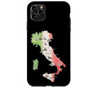 Silhouette Italy Map National Italia Flag Travel Gift Case for iPhone 11 Pro Max