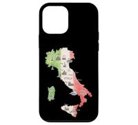 Silhouette Italy Map National Italia Flag Travel Gift Case for iPhone 12 mini