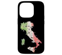 Silhouette Italy Map National Italia Flag Travel Gift Case for iPhone 14 Pro
