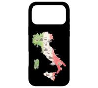Silhouette Italy Map National Italia Flag Travel Gift Case for iPhone 17 Pro Max