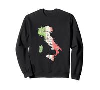 Silhouette Italy Map National Italia Flag Travel Gift Sweatshirt